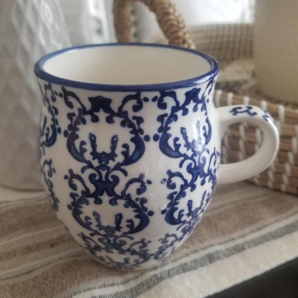 Sur La Table Blue and White Mug